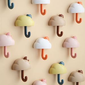 Packed Creative Adhesive Plastic Decorative Coat <b>Hooks</b> Cloud Shape Door <b>Hook</b> - Product Image 1