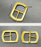 Boucles de ceinture en laiton massif de 35mm Accessoires de gros pour les ceintures à broches