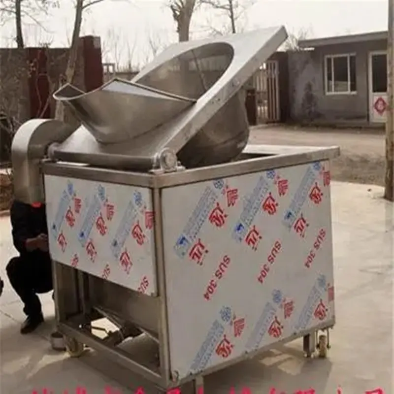 Round pot rectangle pot 100-500kg per hour automatic snack batch fryer potato chips industrial