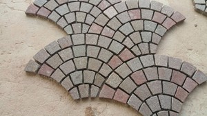 Chất lượng cao đá tự nhiên Trung Quốc Màu Xanh Lá Cây màu xám đỏ <span class=keywords><strong>porphyry</strong></span> Cobble Stones Granite <span class=keywords><strong>porphyry</strong></span> <span class=keywords><strong>Cube</strong></span> đá cho sàn ngoài trời giá - Product Image 2