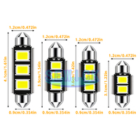 Ampoule LED 31mm 36mm 39mm 41mm C5W 5050 Chip 3SMD Canbus pour plaque d'immatriculation de voiture, éclairage intérieur, lecture, DC12V
