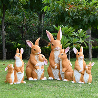 Statue d'animal de lapin en fibre de verre, décor moderne populaire à vendre