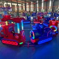 Train électrique pour enfants avec rails, 6 places, parc d'attractions intérieur et extérieur pour enfants