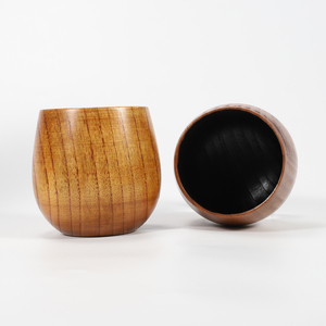 Tazas de Té de Madera del Fabricante, Personalizables, Hechas a Mano al por Mayor, Estilo Retro, Multifuncionales, Interior Carbonizado, Duraderas - Product Image 3