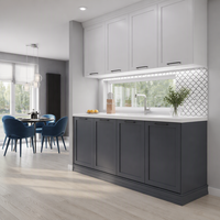 Cuisine de luxe résidentielle, design coloré, armoires murales modulaires en PVC, rangement pour cuisine