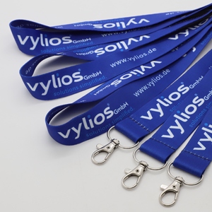 Wholesale Personalized Business Office Employee Neck Lanyard Keychain Custom Company Logo Printed Polyester ID Lanyard - Product Image 2