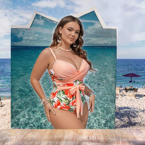 Nuevo Conjunto de Bikini de Dos Piezas con Estampado Floral Europeo y Americano 2024 para Mujer - Product Image 3