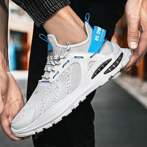 Scarpe da passeggio sportive da uomo con tessitura a mosca scarpe casual traspiranti suole <span class=keywords><strong>PV</strong></span> da uomo scarpe da corsa stock - Product Image 4
