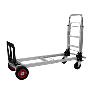 Uni-Silent 90kgs 2 en 1 Diable convertible et chariot, Chariot à main en aluminium avec 2 roues pivotantes FHT90A - Product Image 1