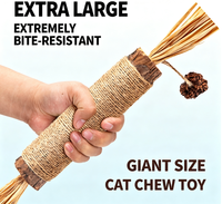 Extra groot zilveren wijnstok raffia matatabi fruit flexibel bijtbestendig natuurlijk tandenpoetsend kauwspeeltje voor katten om zelf te spelen