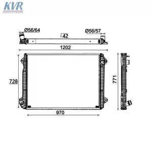 Radiador de refrigeración de motor de alta calidad y mejor <span class=keywords><strong>precio</strong></span> con marco 2278174 2308143 2454028 2552200 para camiones - Product Image 3