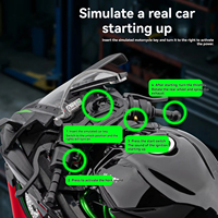 JY 2026 Nouveau style très prisé Moto Kawasaki Ninja H2R en métal moulé sous pression à l'échelle 1:9, jouet électrique ludique avec fonction de pulvérisation, collection pour garçons