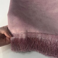 Tapis de prière pliable en velours doux de couleur rose nude, lavable, pour les musulmans