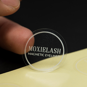 Custom Waterproof Small Round <strong>Transparent</strong> <strong>Vinyl</strong> Label Stickers Printing <strong>Color</strong> Design Logo Clear <strong>Adhesive</strong> Stickers - Product Image 5