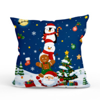 Housse de coussin de Noël Père Noël rouge motif Ho Ho Ho, housse de coussin décorative pour les fêtes, décoration d'hiver pour la maison
