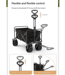 Chariot <span class=keywords><strong>de</strong></span> plage pliable, capacité <span class=keywords><strong>de</strong></span> charge élevée, chariot <span class=keywords><strong>de</strong></span> camping robuste, chariot <span class=keywords><strong>de</strong></span> plage pliable pour le shopping et les pique-niques - Product Image 4
