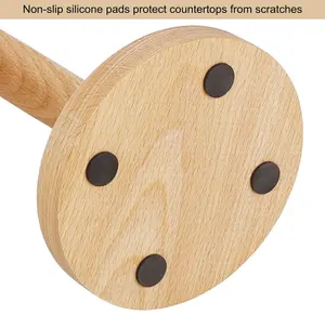 Portarotolo da Cucina <span class=keywords><strong>e</strong></span> Bagno, Supporto per Rotoli di Carta, Organizzatore da Appoggio in Legno per Armadietto - Product Image 6