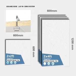 Plaque de <span class=keywords><strong>plafond</strong></span> <span class=keywords><strong>acoustique</strong></span> avec système de grille suspendue, carreaux professionnels T24, matériaux de construction 600*600mm, suspension - Product Image 4