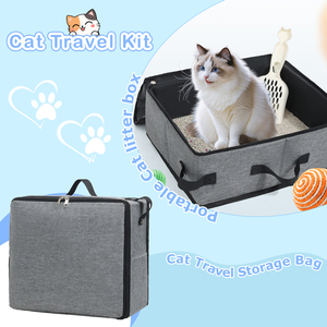 Sanitário Portátil para Gatos: Caixa de Areia Dobrável e Impermeável para Viagem, Fácil de Transportar para Gatos Abaixo de 10kg - Product Image 3