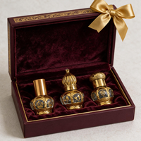 Flacon de parfum de qualité supérieure 3 ml, design cage octogonale dorée, motif floral gravé, applicateur à bille, rechargeable, bouchon à vis, livraison gratuite