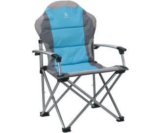 Açık hafif kamp ağır bel desteği destek büyük boy kol yastıklı katlanır 350 lbs destekliyor sandalye bardak tutucu ile