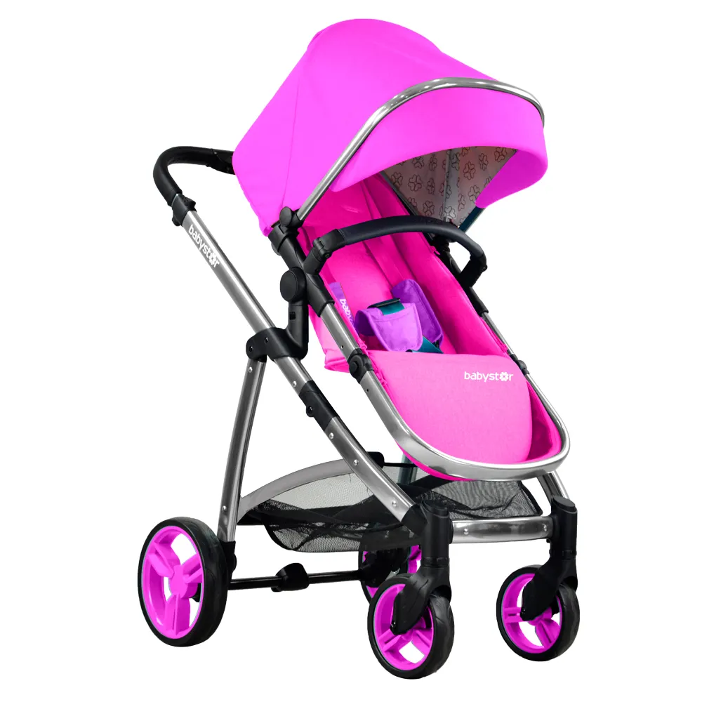 3 In 1 Hot Mom Aluminium Dua Tangan Lipat Stroller Cocok untuk 6-36 Bulan Bayi