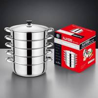 YUEDISI – Marmite vapeur en acier inoxydable à 5 couches pour raviolis, fruits de mer et riz, avec couvercle en verre – Vente en gros et personnalisation