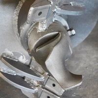 Tarière rotative à double hélice droite pour forage profond de pavés, pierres de boue, grès et roches usées