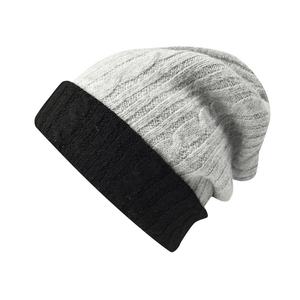 Gorros de punto grueso y suave para mujer, de mezcla de lana y acrílico, con colores retorcidos, de dos tonos, estilo cable, holgados, para invierno, con diseño de bonnet acanalado. - Product Image 5
