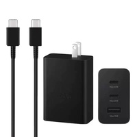 Chargeur mural USB-C super rapide 3 ports avec câble, adaptateur multi-prises pour Samsung Galaxy S26+ S25 S24 Ultra