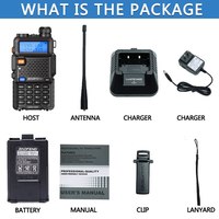 Baofeng UV 5R Walkie Talkie 5W Radio CB Portabel Dual Band VHF UHF FM Transceiver Radio Dua Arah UV82 UV9R Plus