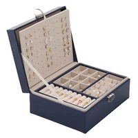 Boîte à bijoux portable de luxe en cuir, organisateur à tiroirs multi-compartiments, étui de voyage personnalisé avec logo pour présentation et rangement