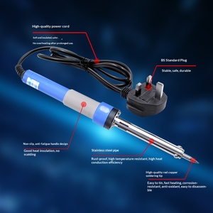 60W Internal Heating Thermostatic Adjustable Temperature <b>Soldering</b> Iron <b>Kit</b>, EU Plug - Product Image 6