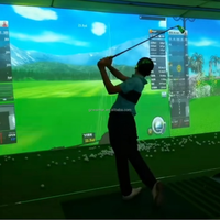 Simulateur de golf professionnel nouvelle génération, équipement de divertissement numérique à réalité augmentée pour jeux sportifs de projection en intérieur