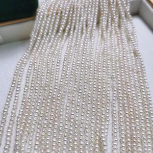 Conjunto de Collar y Pulsera de Perlas de Agua Dulce Tilian, Cuentas de Arroz Pequeñas de 2-3 mm, Color Blanco, Producto Semiacabado al por Mayor de Zhuji - Product Image 3