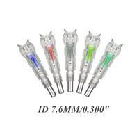 Nocks LED Lumineux pour Tir à l'Arc et Chasse, Diamètres 5.2/6.2/7.6 MM, .204/.246/.300, Nocks LED Automatiques pour Flèches en Carbone et Fléchettes de Baleines