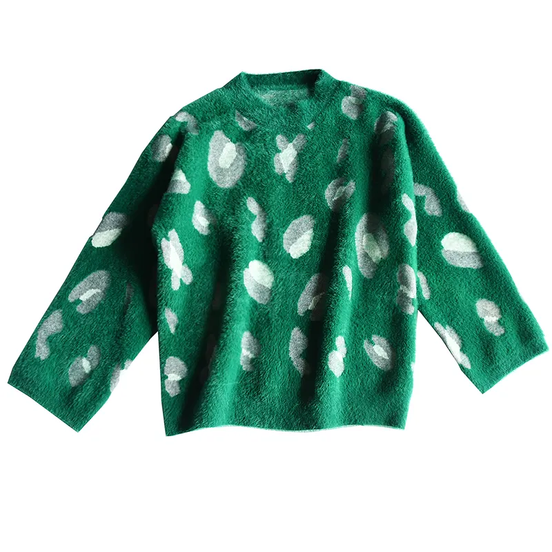 Интернет-магазин свитера женщин с длинным рукавом пуловер o-образным вырезом Трикотаж одежды Ropa Mujer жаккард ткань свитер