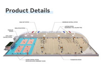 Dôme de gymnastique gonflable autoportant en PVDF de haute qualité, structure spatiale, couverture en PVC, tente de stade intérieur
