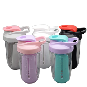 Bouteille d'eau en plastique écologique personnalisée avec logo, shaker de protéines pour la salle de sport, entraînement sportif, eau bouillante applicable - Product Image 1