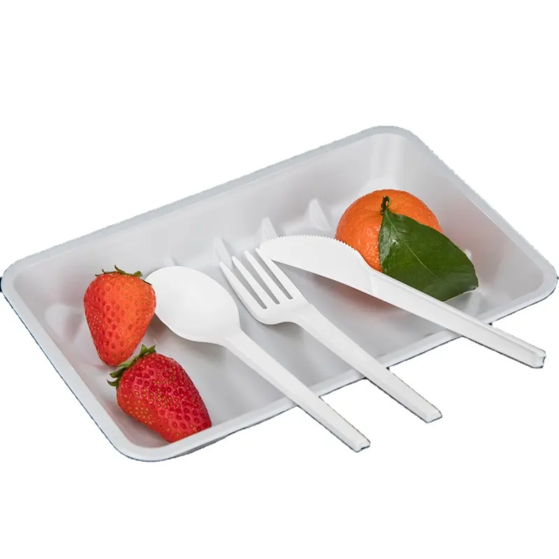 Biyolider 100% Compostable tek kullanımlık PLA çatal çocuk, kaşık ve bıçak ve çatal