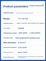 Connecteur pour applications cryogéniques à basse température, fil de détection de température, thermocouple de type T TT-T-24-SLE PFA