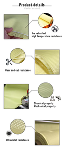 Tissu tissé en aramide renforcé, ignifuge, de protection, en fibre d'aramide, 1000D, 1500D, 3000D - Product Image 4