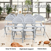 Chaise lune portable pliable en plastique à dossier haut pour jardin, camping, plage, événements en plein air