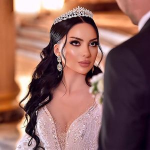 BELLE WORLD Tiara Floreale con Zirconi per Donne, Eleganti Accessori per Capelli da Sposa, Decorazioni per Feste Sweet 16 - Product Image 2