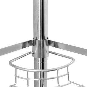 Étagère murale de rangement, en acier inoxydable, métallique, <span class=keywords><strong>télescopique</strong></span>, organisateur de salle de bain, caddie de <span class=keywords><strong>douche</strong></span> à Tension d'angle, sans perceuse - Product Image 3