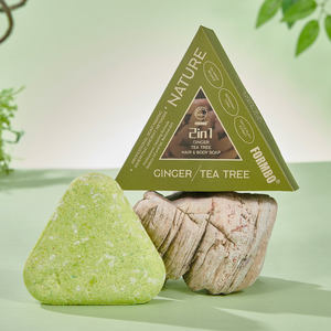 Barre de <span class=keywords><strong>savon</strong></span> naturel de marque privée OEM Usnea Grass Cacumen Biotae Acide kojique Blanchiment des cheveux Corps Cuir chevelu Main Bain Triangle <span class=keywords><strong>Savon</strong></span> - Product Image 3