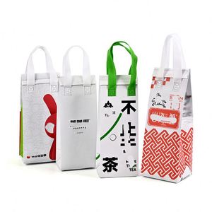 Sac fourre-tout isotherme et imperméable en non-tissé, écologique, avec motif de lettres et logo personnalisé, pour le bureau, l'école, ou comme sac isotherme pour le déjeuner en extérieur - Product Image 1