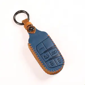 Genuine Leather Car Key Case for jeep renegade wrangler jk accessories 2010-2022 Car Key Cover