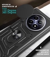 Antichoc avec support de béquille caméra étui de protection pour OPPO Realme 12 5G Note 13 Pro Plus