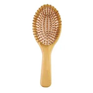 High Quality Goat Hair Brush Bamboo Wooden Hair Brush Bamboo Massage Comb Wood Hair Brush